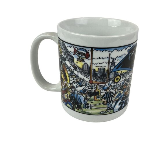 Custom Edge Team NFL Carolina Panthers Cartoon Sports Football Coffee Mug - Picture 2 of 11